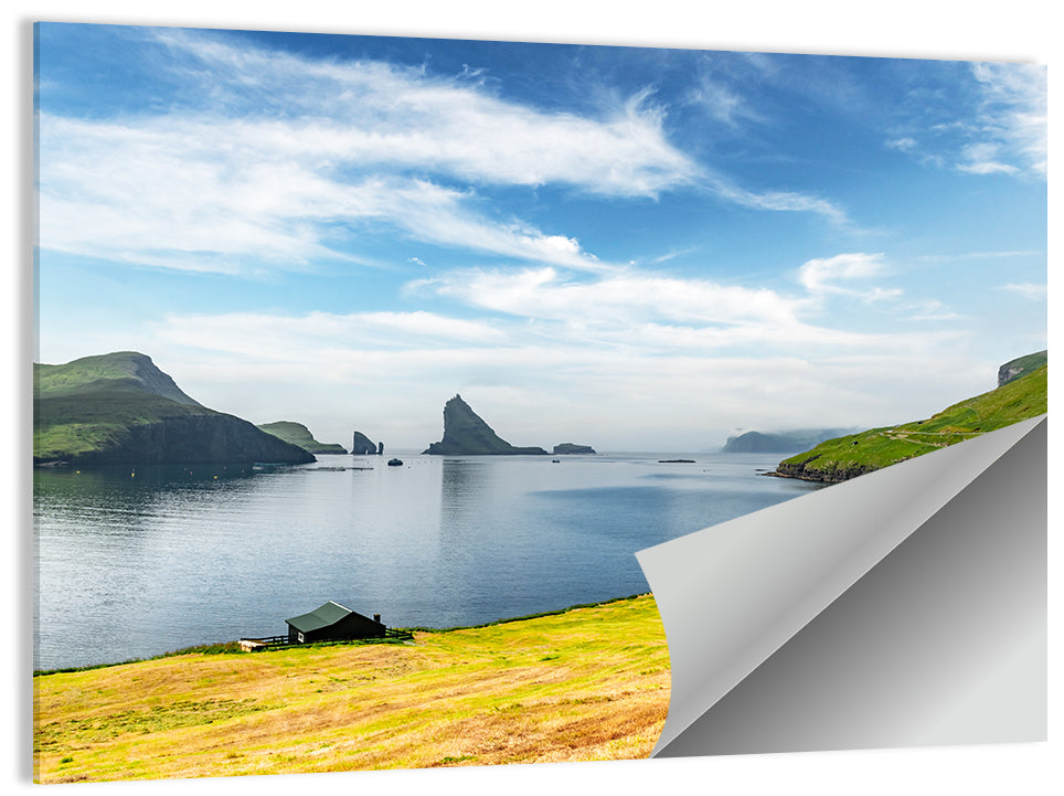 Tindhólmur and Drangarnir Coastal Bay Wall Art