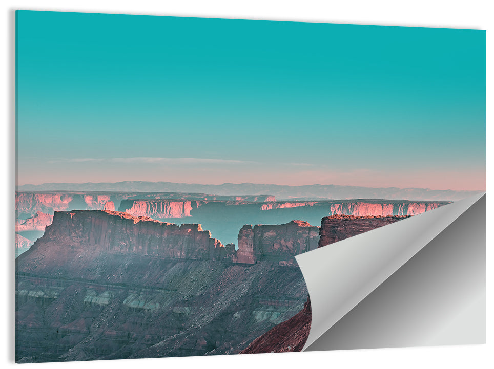 Sunlit Canyon Rim at Dusk Wall Art