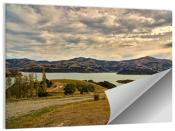Akaroa Lake Gravel Path View Wall Art as a poster print