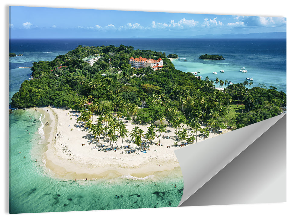 Cayo Levantado Aerial Beach Resort Wall Art