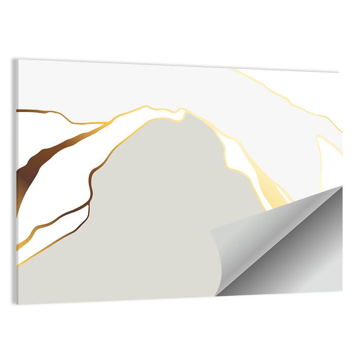 Golden Peak Abstract Wall Art as a poster print
