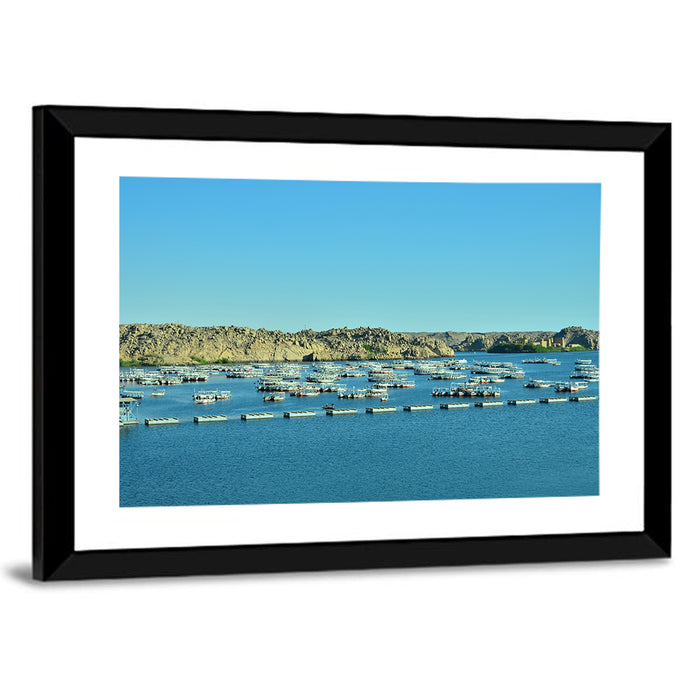 Philae Harbor, Lake Nasser Wall Art as a framed print
