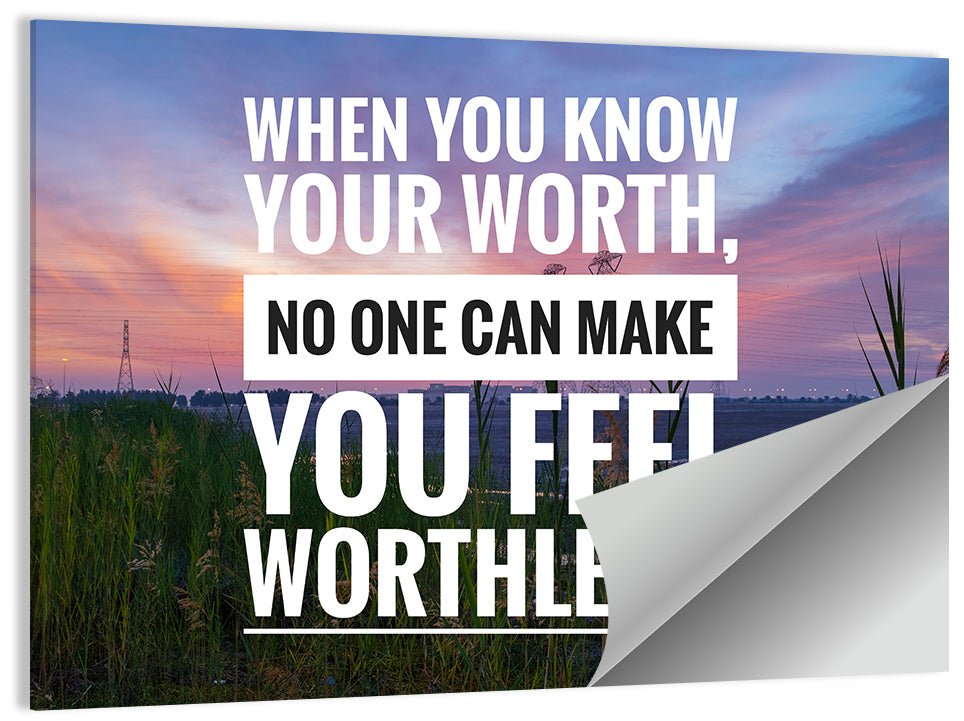 When You Know Your Worth, Golden Hour Wall Art