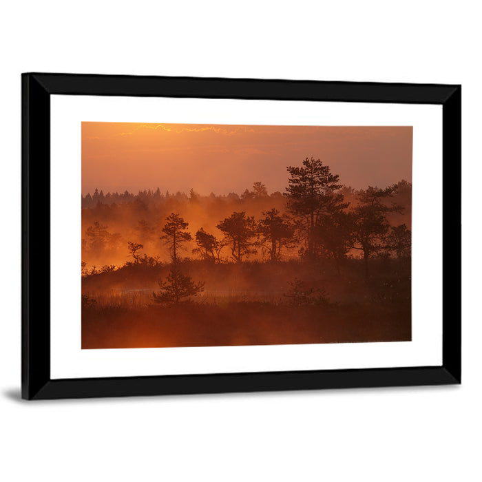 Kakerdaja Bog at Sunrise Wall Art as a framed print