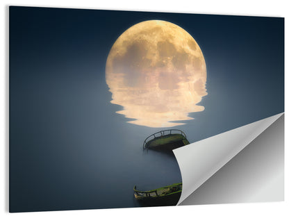 Moon & Broken Ship Wall Art