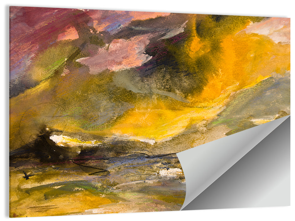 Coastal Storm Over Distant Water Wall Art