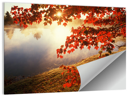 Autumn Pond Connecticut Wall Art