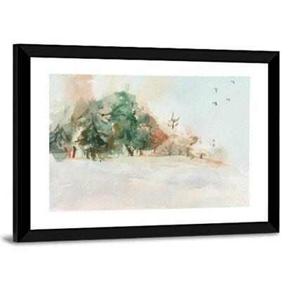 Winter Forest Abstract Wall Art