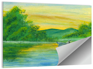 Watercolor Lake Wall Art
