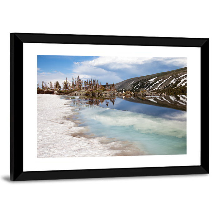 Lake Isabelle Reflection Wall Art as a framed print
