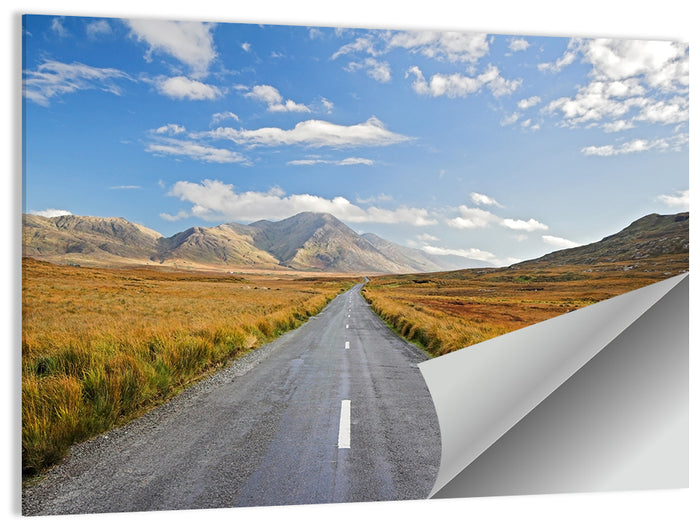Autumn Mountain Road Wall Art as a poster print