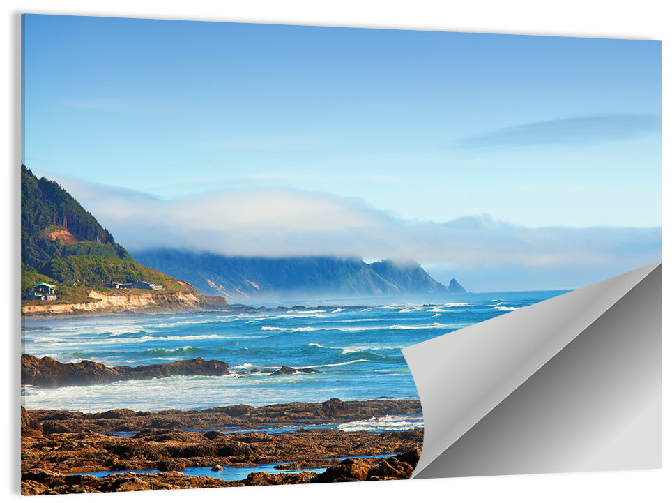 Misty Oregon Coast Tide Pools Wall Art