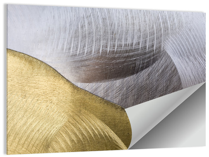 Thin Line Metallic Abstract Wall Art as a poster print