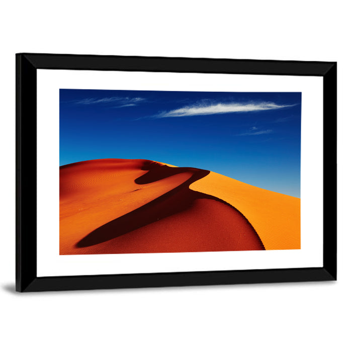Sahara Dune Shadow Wall Art as a framed print