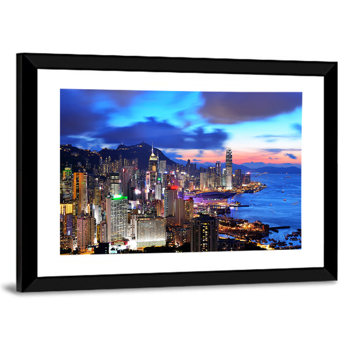 Victoria Harbour Skyline, Hong Kong Wall Art as a framed print