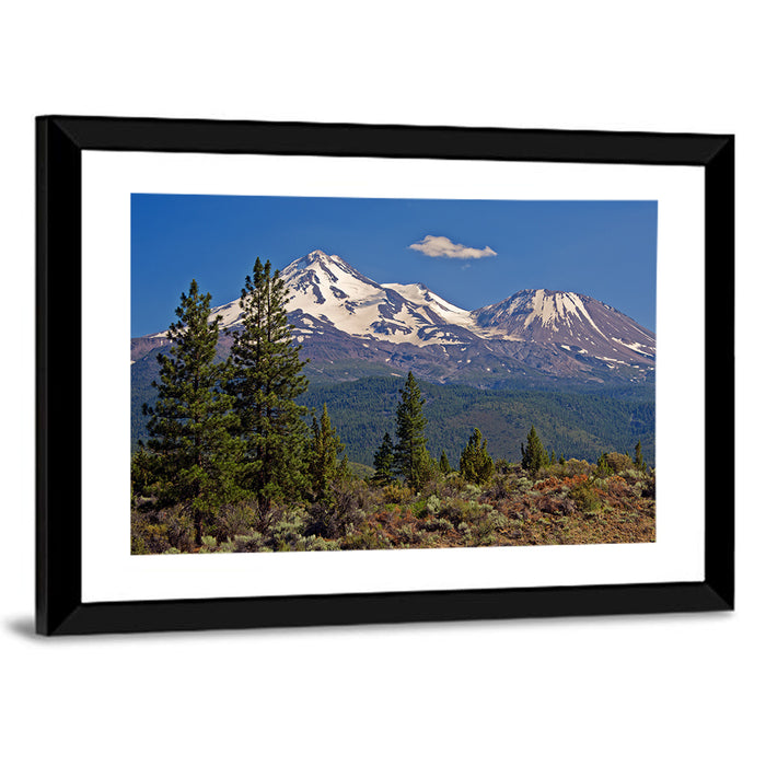 Mount Shasta Wall Art as a framed print