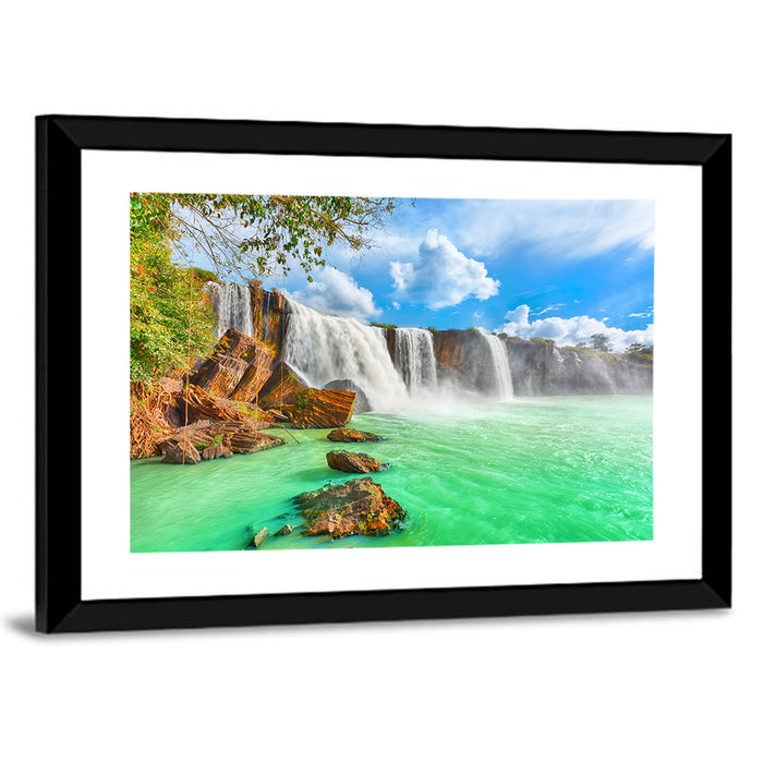 Dray Nur Waterfall Wall Art as a framed print