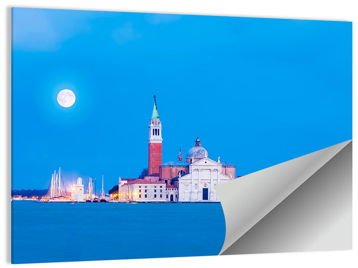 San Giorgio Maggiore Moonlight Wall Art as a poster print