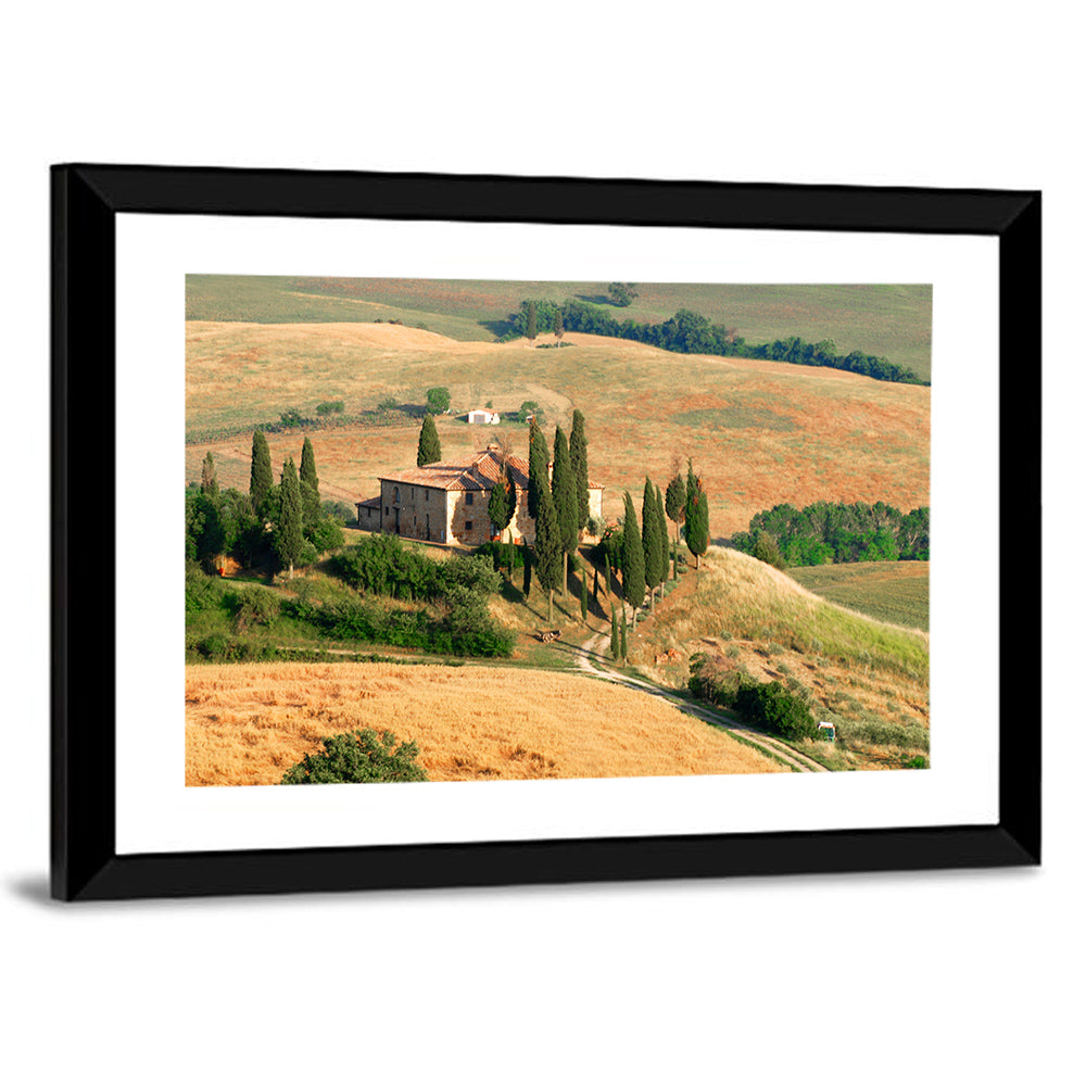 Golden Cypress Hill Villa Wall Art