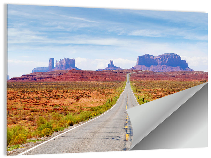 Highway 163 Into Monument Valley Wall Art as a poster print