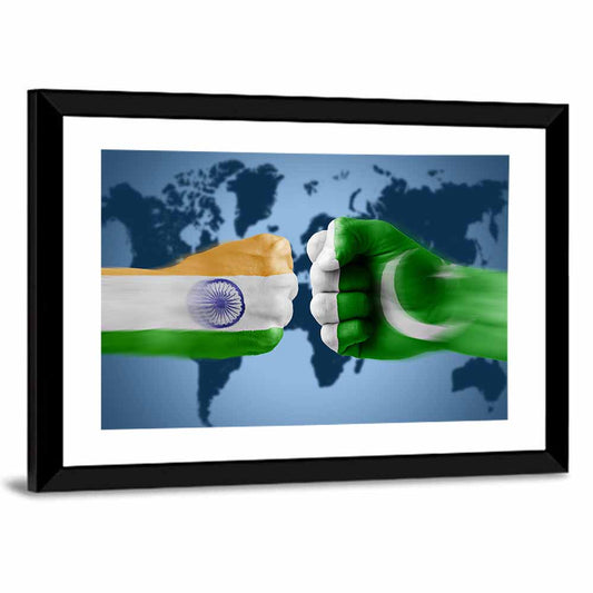 Arch Rivals India & Pakistan Fight Concept Wall Art