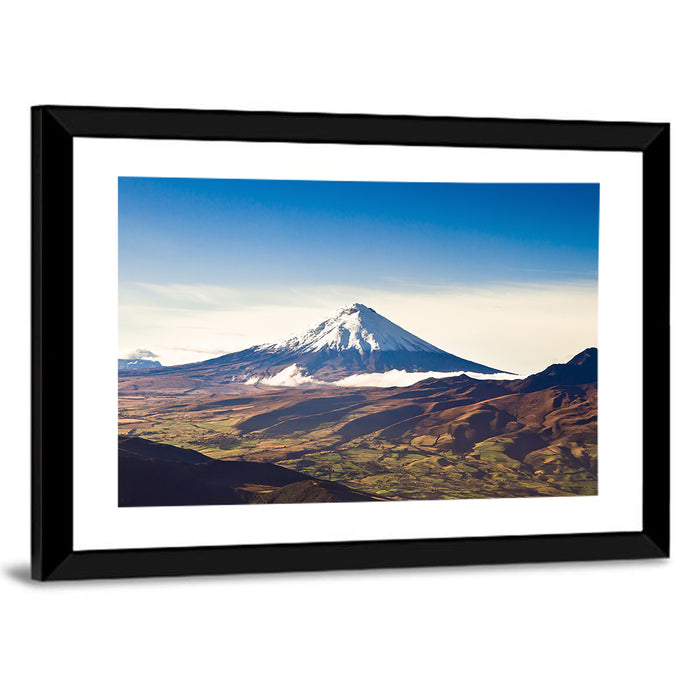 Cotopaxi Volcano Landscape Wall Art as a framed print