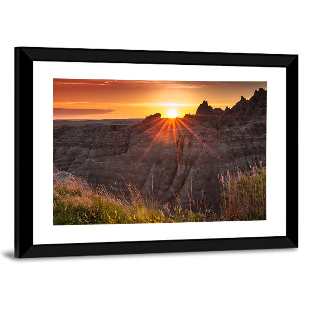 Badlands National Park Sunset Wall Art