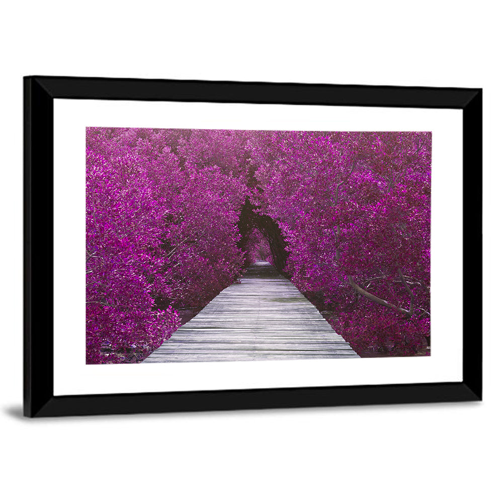 Magenta Mangrove Pathway Wall Art