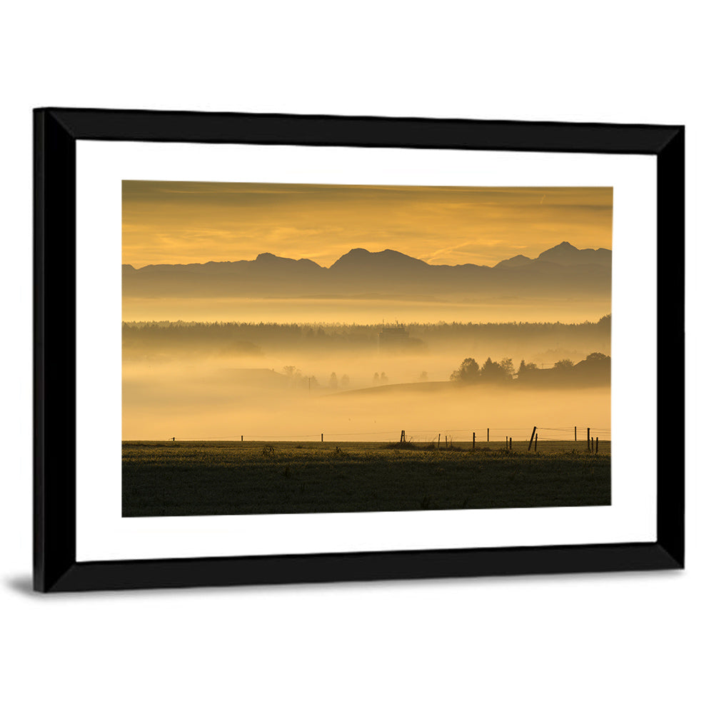 Bavarian Alps Morning Haze Wall Art