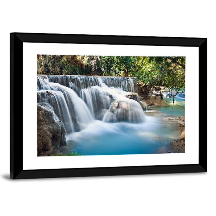 Kuang Si Falls, Luang Prabang Wall Art as a framed print