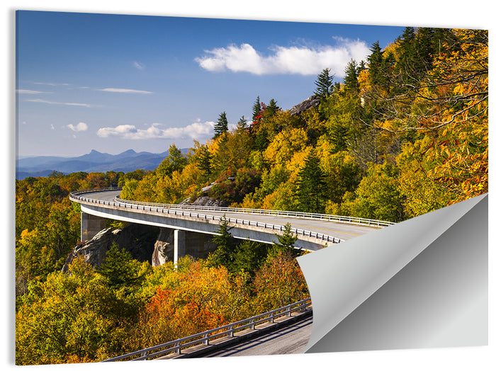 Linn Cove Viaduct at Grandfather Mountain Wall Art as a poster print