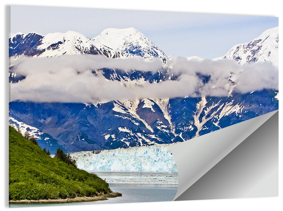 Hubbard Glacier and Snowcapped Peaks Wall Art