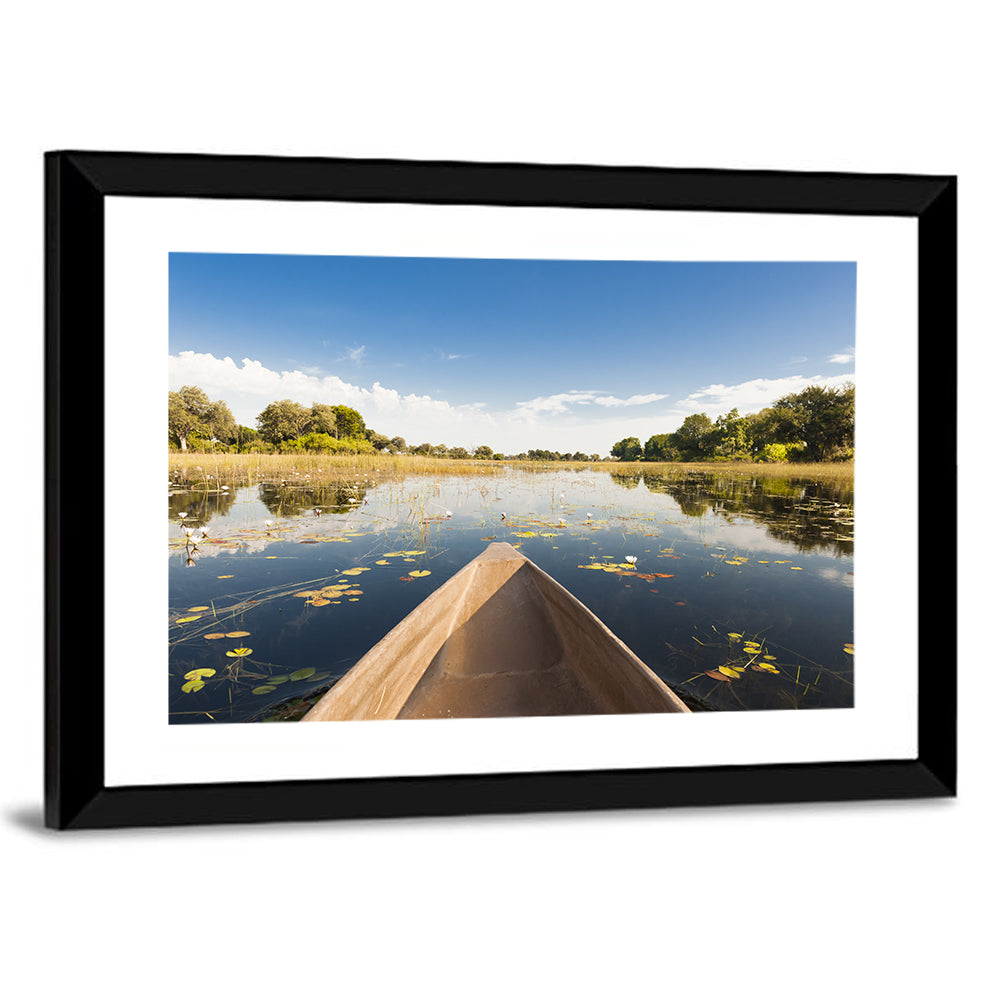Mokoro Canoe in Okavango Delta Wall Art