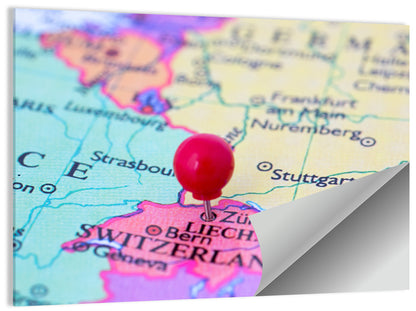 Switzerland Map Wall Art