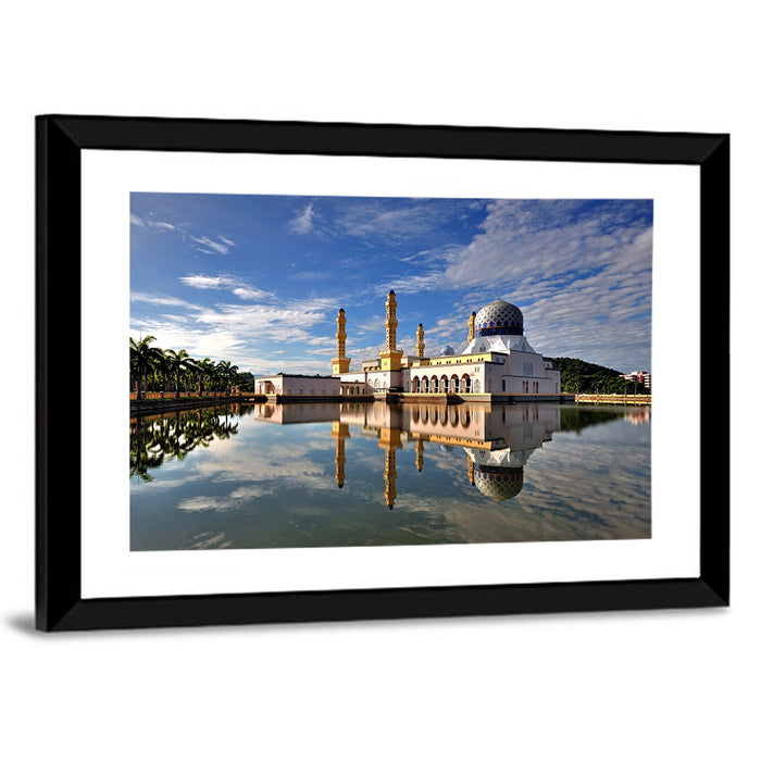 Kota Kinabalu City Mosque Wall Art as a framed print