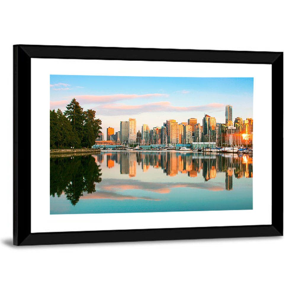 Vancouver Skyline at Coal Harbour Wall Art