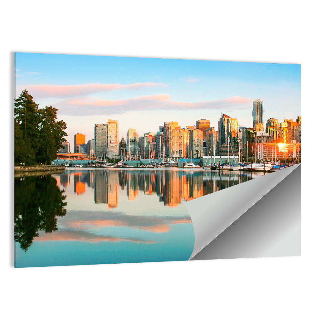 Vancouver Skyline at Coal Harbour Wall Art
