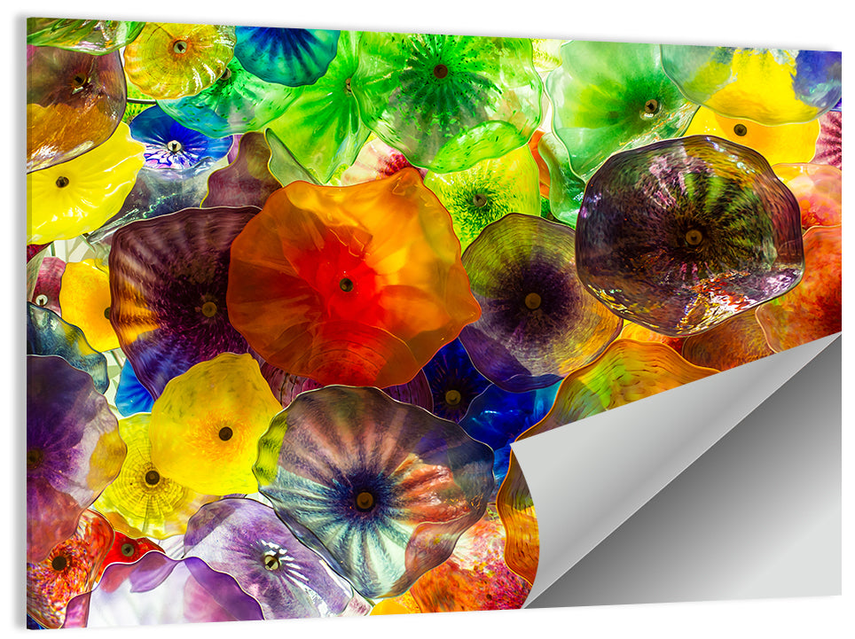 Kaleidoscopic Glass Bloom Abstract Wall Art