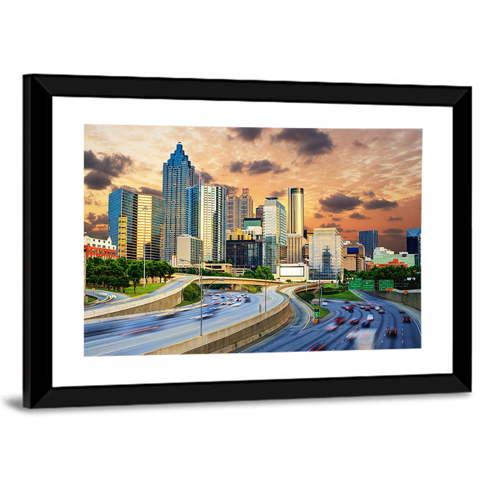 Atlanta Downtown Skyline Wall Art