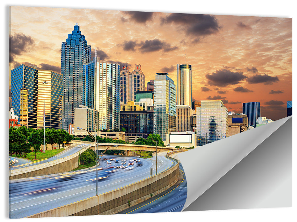 Atlanta Downtown Skyline Wall Art