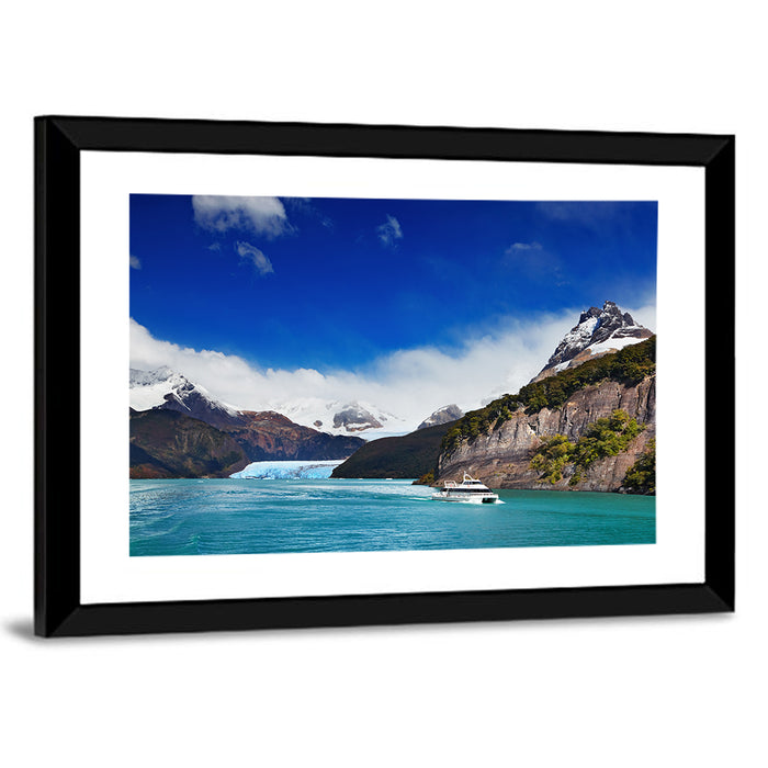 Lake Argentino Vista Wall Art as a framed print