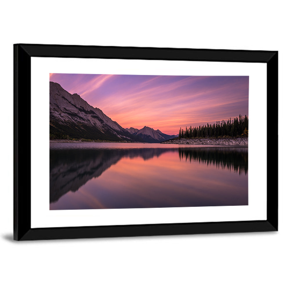 Medicine Lake Sunset Reflection Wall Art
