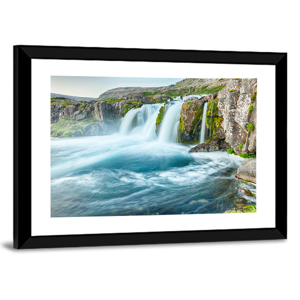 Dynjandi Waterfall Mist and Moss Wall Art