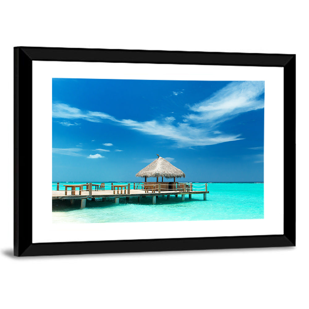Thatched Beach Bar Pier Wall Art