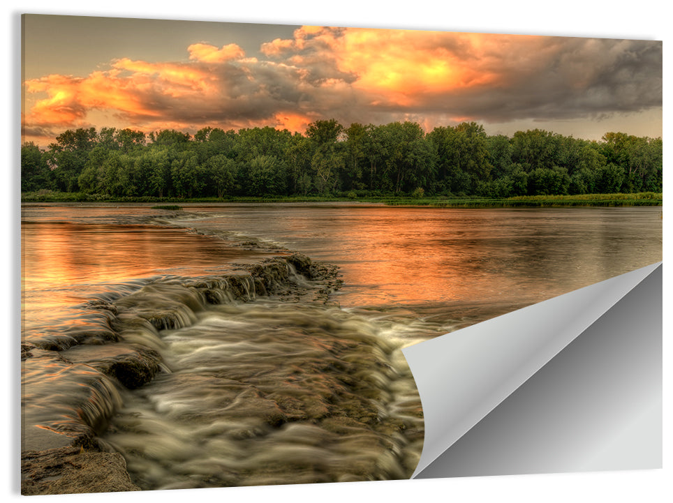 Maumee River Sunset Wall Art