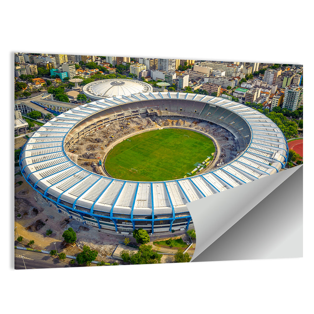 Maracanã Stadium Aerial View Wall Art, poster print, landscape