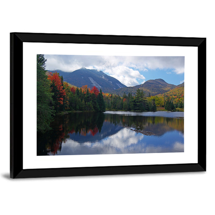 Adirondack Lake Reflection Wall Art as a framed print