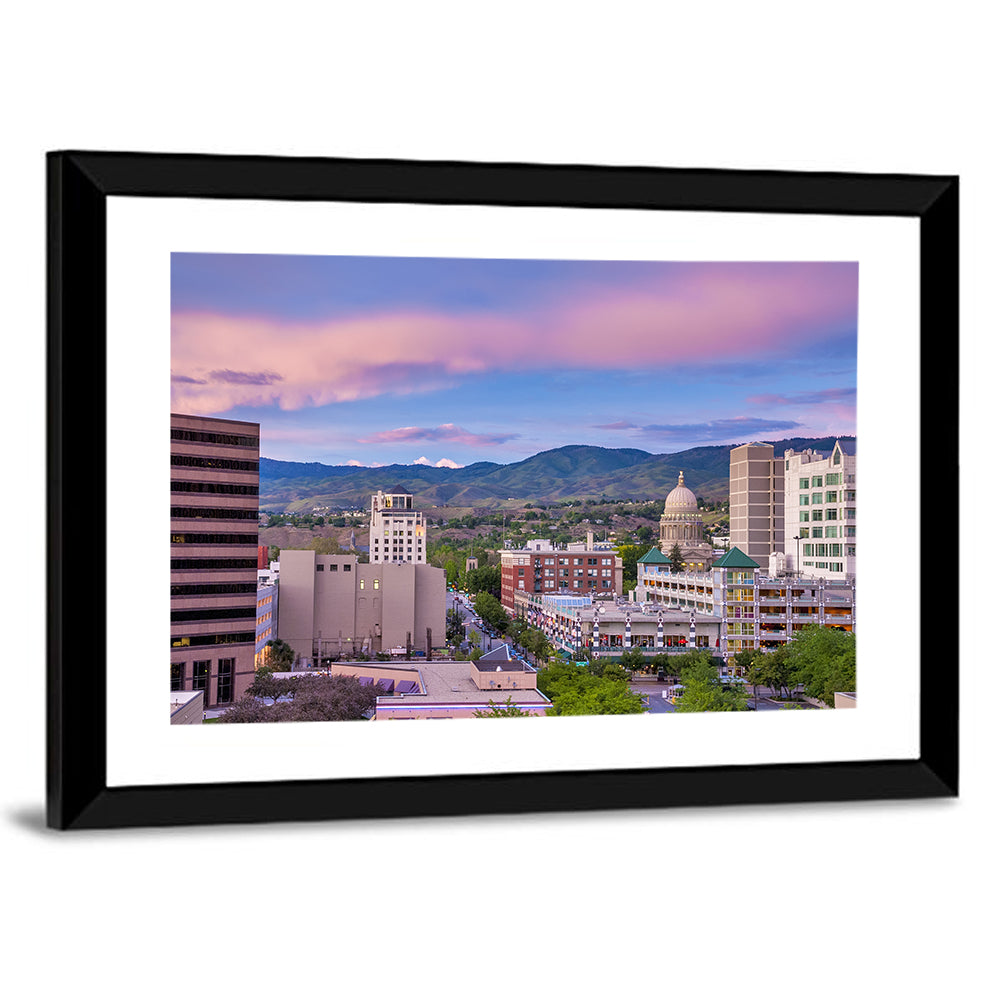 Boise Downtown at Golden Hour Wall Art