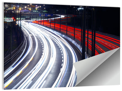 City Light Trails Wall Art