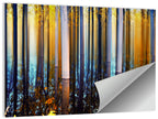 Ethereal Autumn Forest Reflection Abstract Wall Art